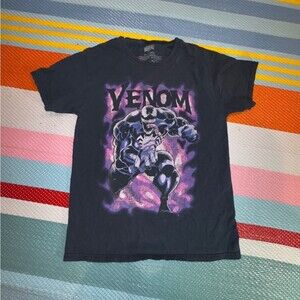 Marvel Venom Black Purple Graphic Tee Men’s Size Small‎